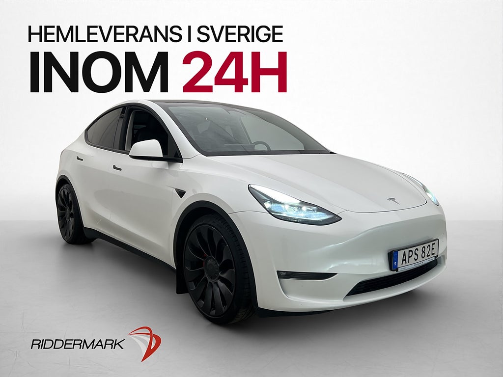 Tesla Model Y Performance AWD MOMS Drag AP Pano Värmare 360°
