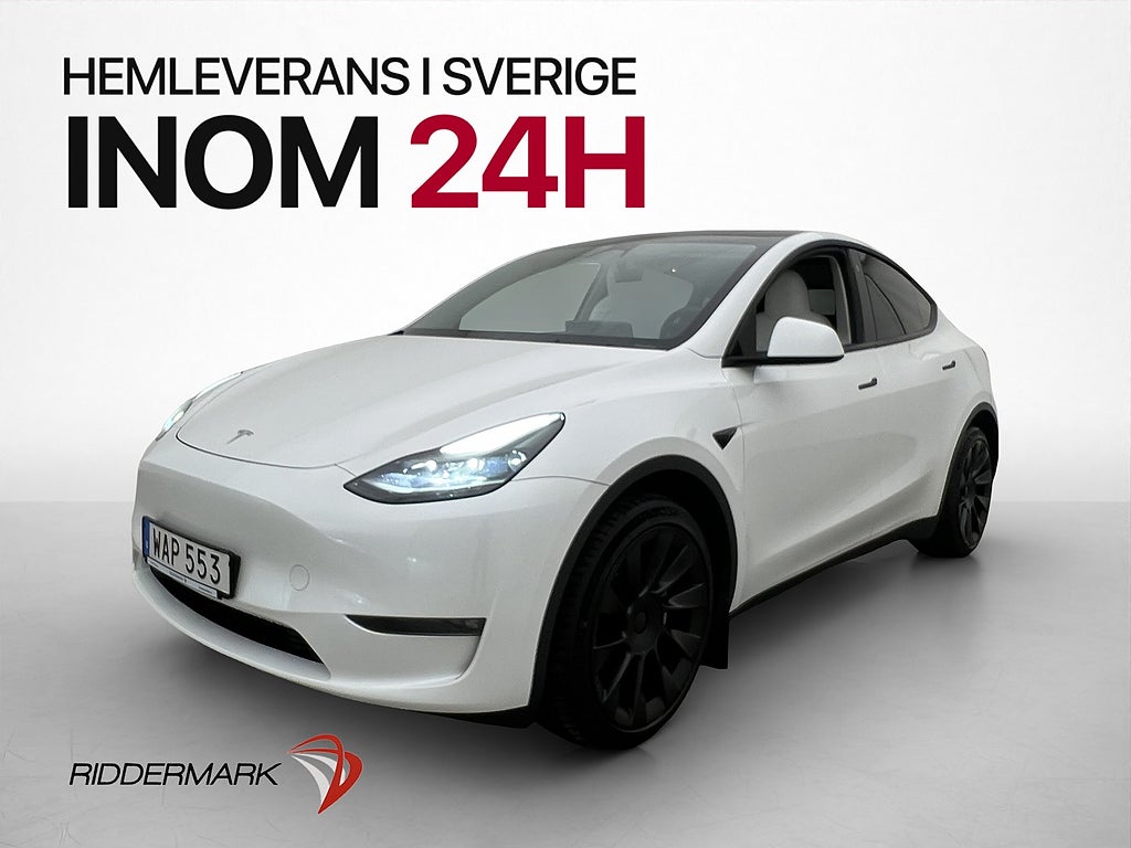 Tesla Model Y Long Range AWD Ljus interiör Värmepump Drag
