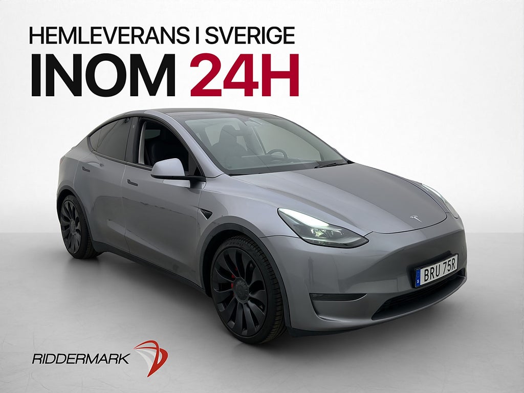 Tesla Model Y Performance AWD Dragkrok AP Pano Värmare 360°