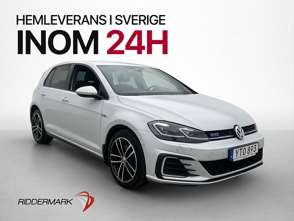 Volkswagen Golf GTE 204hk Cockpit Kamera Halvskinn Dragkrok