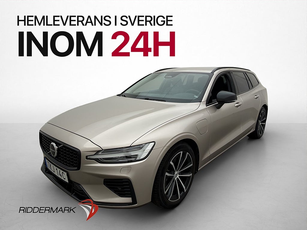 Volvo V60 T6 Plug-In Plus Dark H/K Drag Värm Kamera Skinn