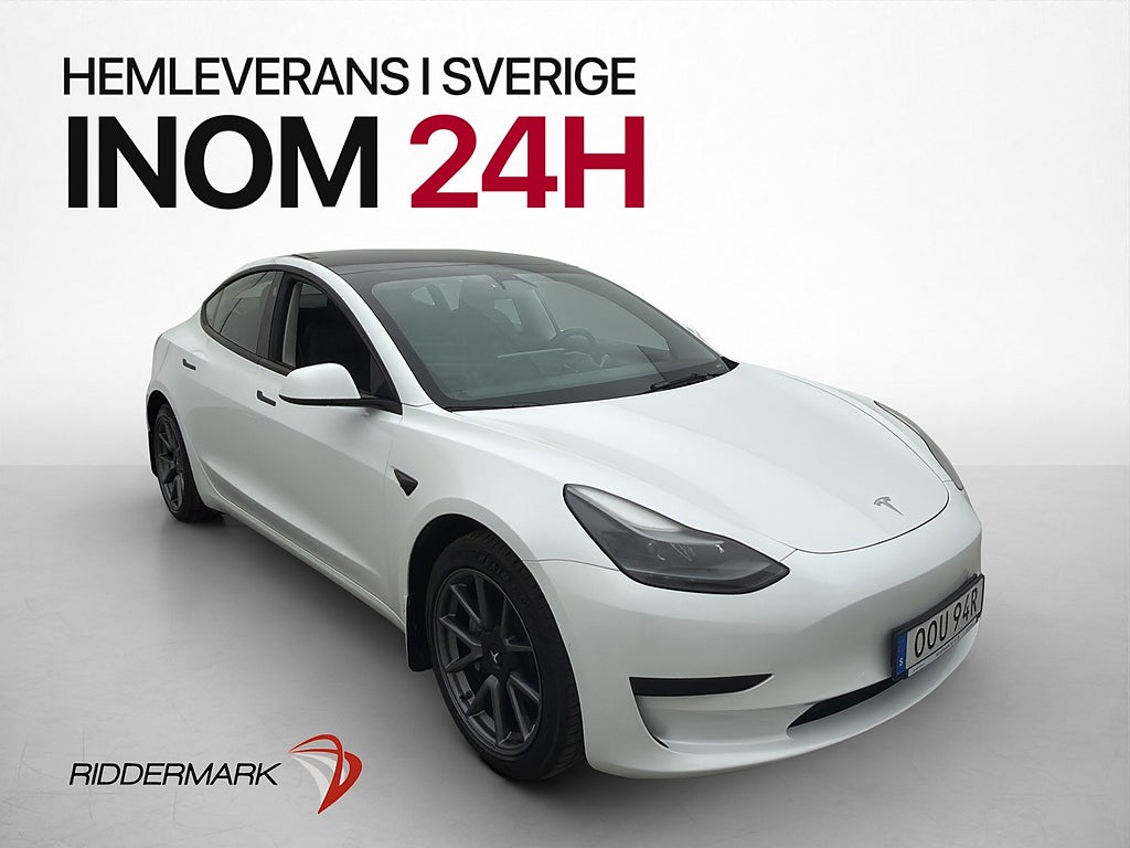 Tesla Model 3 Standard Range Plus Sv-Såld Drag AP Pano 360°