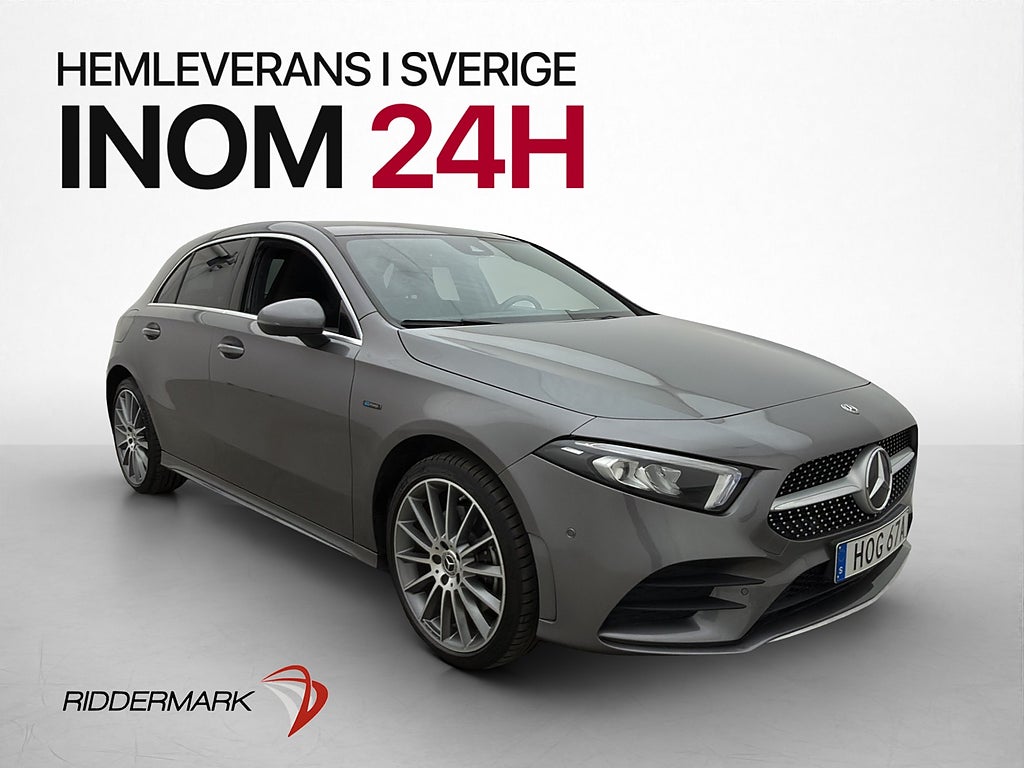 Mercedes-Benz A 250 e 218hk AMG Pano Kamera Midline Elstolar