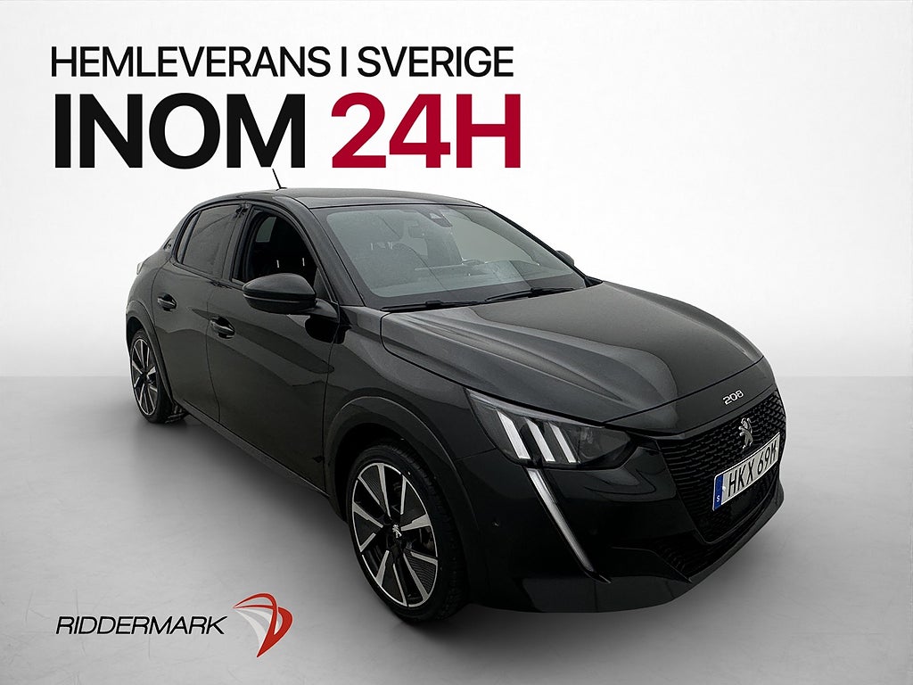 Peugeot E-208 136hk GT Pack Panorama Kamera Navi Halvskinn