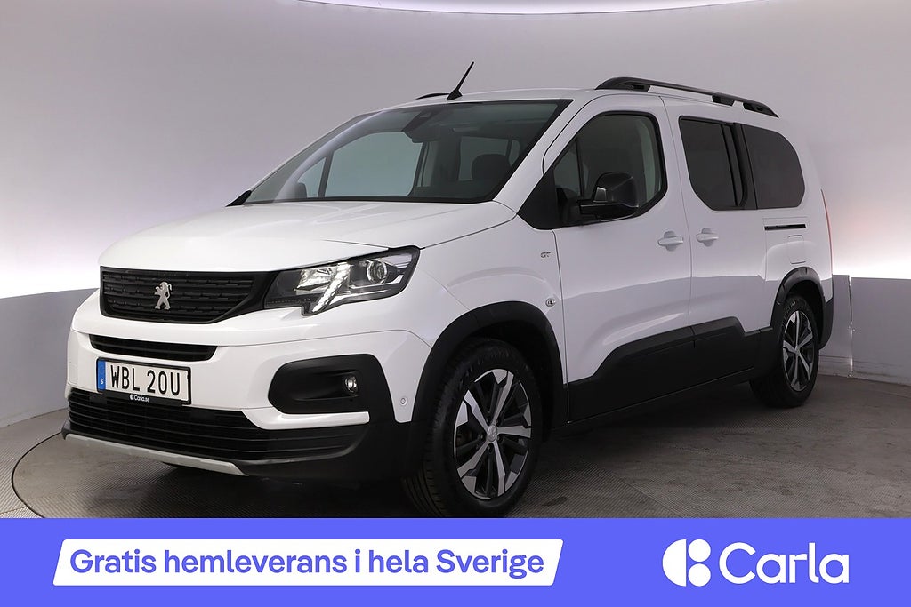 Peugeot e-Rifter GT 7-Sits Kamera Navi CarPlay Farthållare