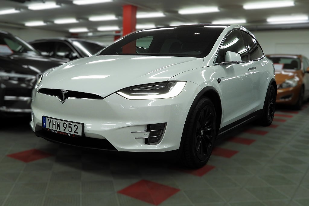 Tesla Model X 100D 6-sitsig Svensksåld Drag SoV Hjul CCS Summon