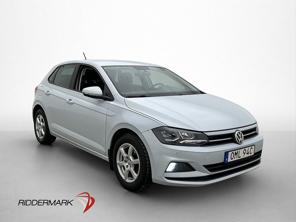 Volkswagen Polo 1.0 90hk P-Sensorer Bluetooth Låg-Skatt