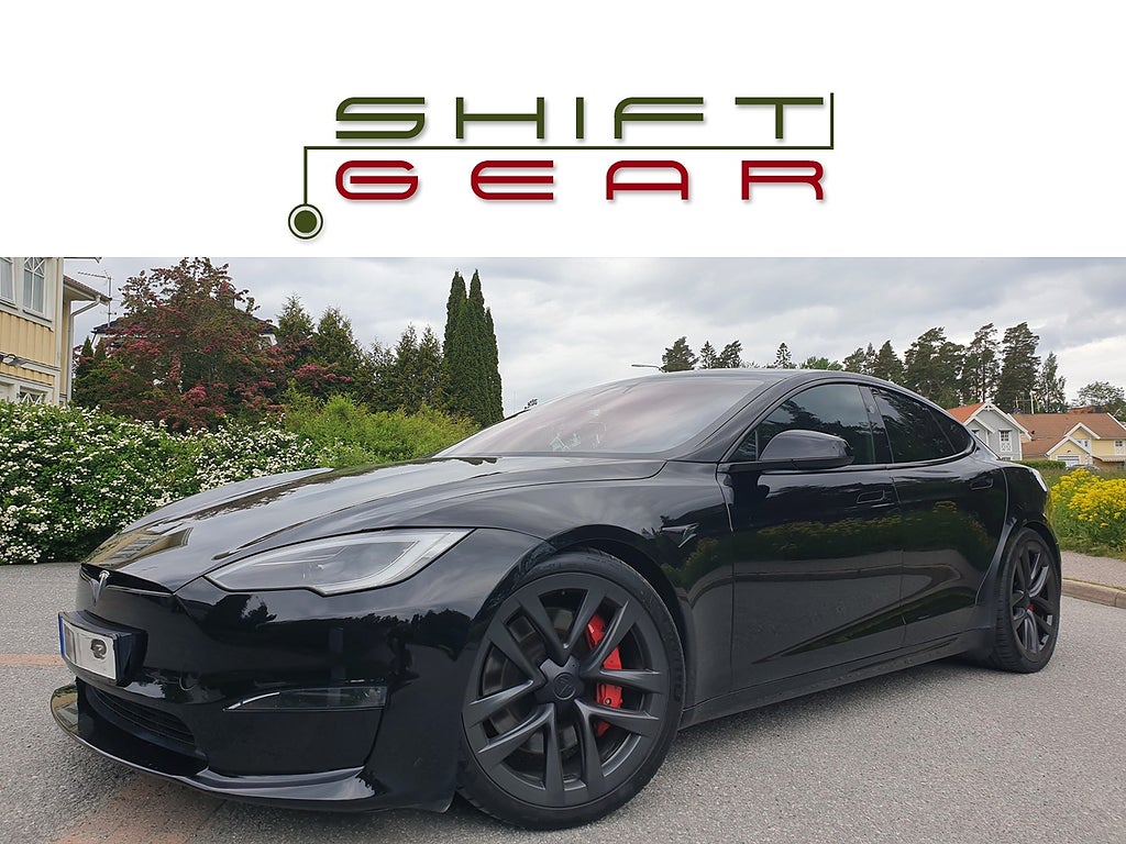 Tesla Model S PLAID HW4 FSD 21 tum Arachnid 05/23 röda ok MOMS