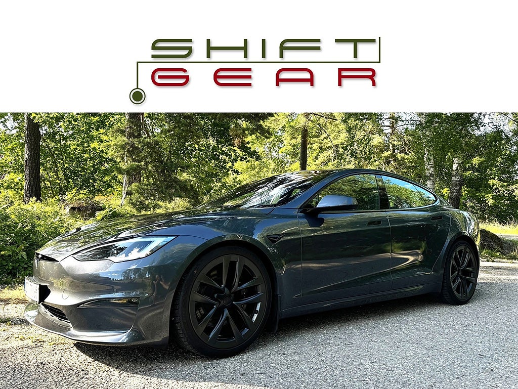 Tesla Model S PLAID FULLUTR FSD Kräm 21 tum Dragkrok PPF Låga mil