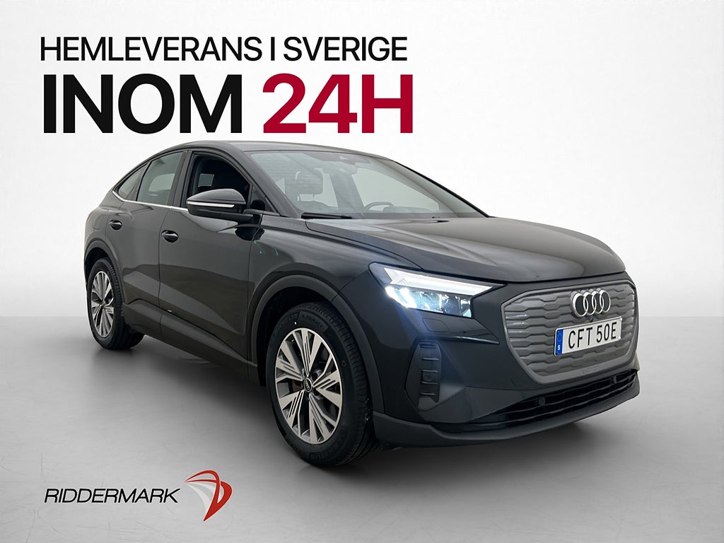 Audi Q4 E-Tron 40 Sportback 204hk Navi CarPlay Sensorer