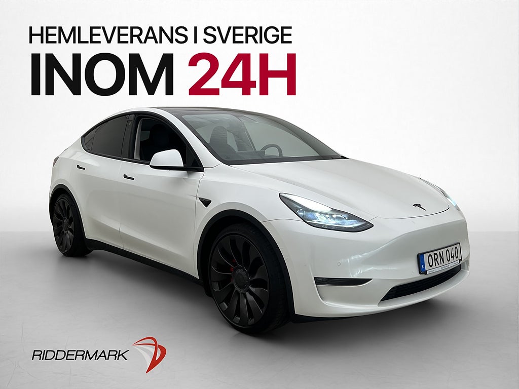 Tesla Model Y Performance Värmepump Autopilot Rattvärme