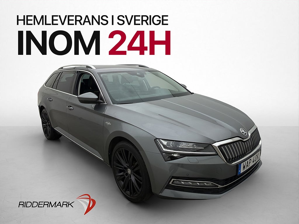 Skoda Superb PHEV L&K Skinn Cockpit Canton Värmare Drag 218h