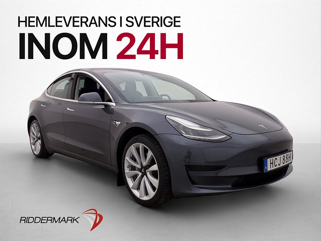Tesla Model 3 Standard Range Plus Svensksåld Panorama Kamera