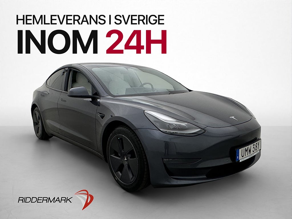Tesla Model 3 Long Range AWD Ljus Interiör Svensksåld