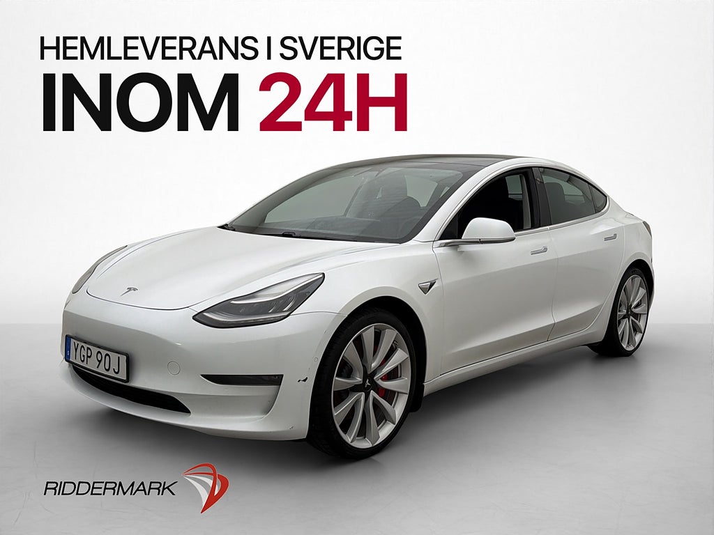 Tesla Model 3 Performance Autopilot Pano Svensksåld