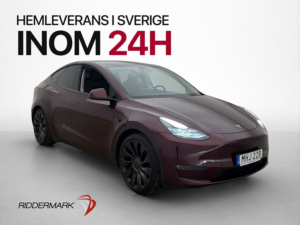 Tesla Model Y Performance Dragkrok Svensksåld MOMS