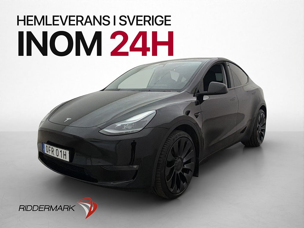 Tesla Model Y Long Range AWD Dragkrok Autopilot Pano MOMS