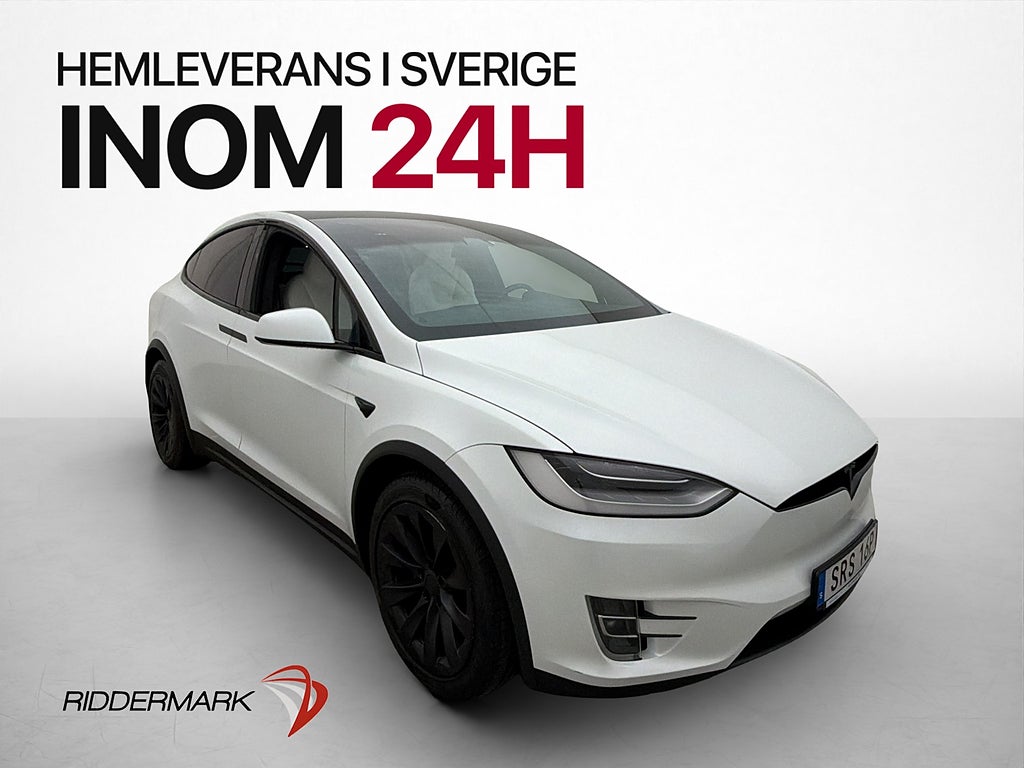 Tesla Model X Long Range ”FSD” Ljus Interiör Dragkrok MOMS