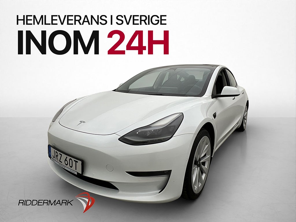 Tesla Model 3 Long Range AWD Värmepump Rattvärme Autopilot