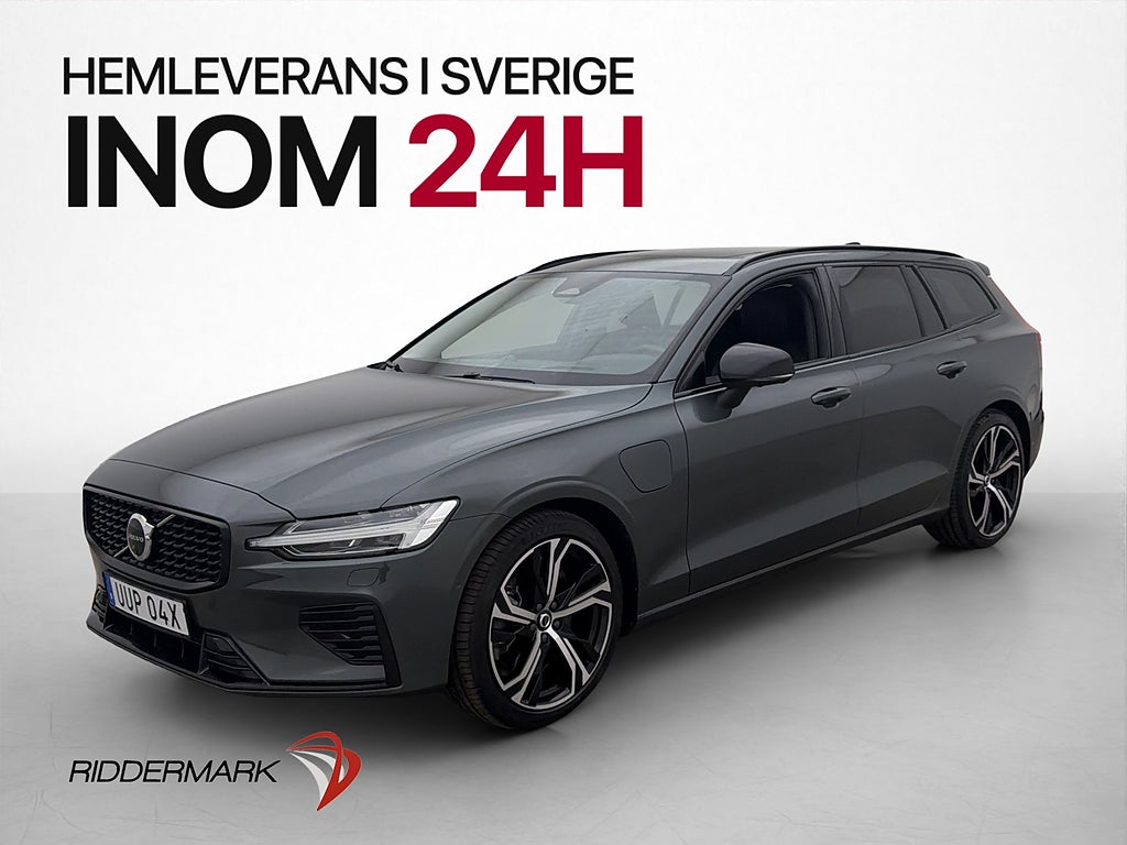 Volvo V60 Recharge T6 AWD Plus Dark B&W Pano Värmare Drag