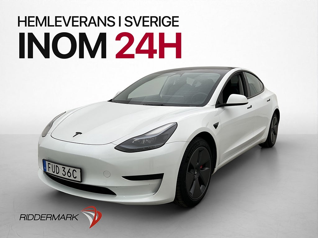 Tesla Model 3 Standard Range Värmepump Autopilot Svensksåld