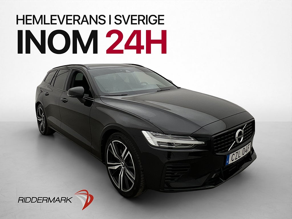 Volvo V60 Recharge T6 AWD 350hk R-Design Värmare Pano Drag