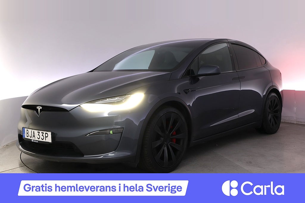 Tesla Model X Plaid AWD 6-sits Autopilot Yoke Pano Drag