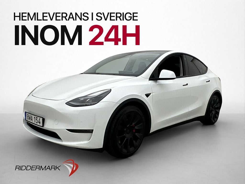 Tesla Model Y Performance Värmepump Autopilot Pano Rattvärme