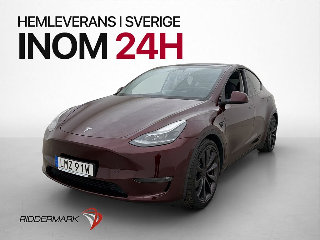Tesla Model Y Performance Pano Kamera Värmepump Drag MOMS