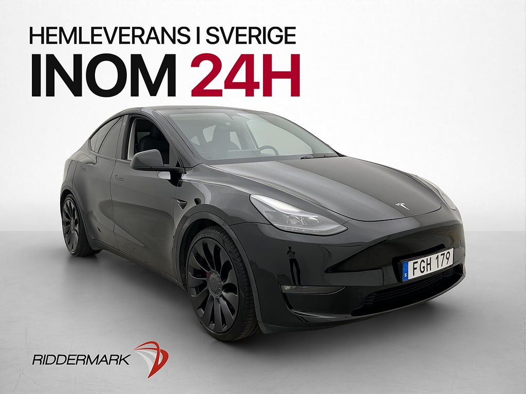 Tesla Model Y Performance Autopilot Värmepump Pano