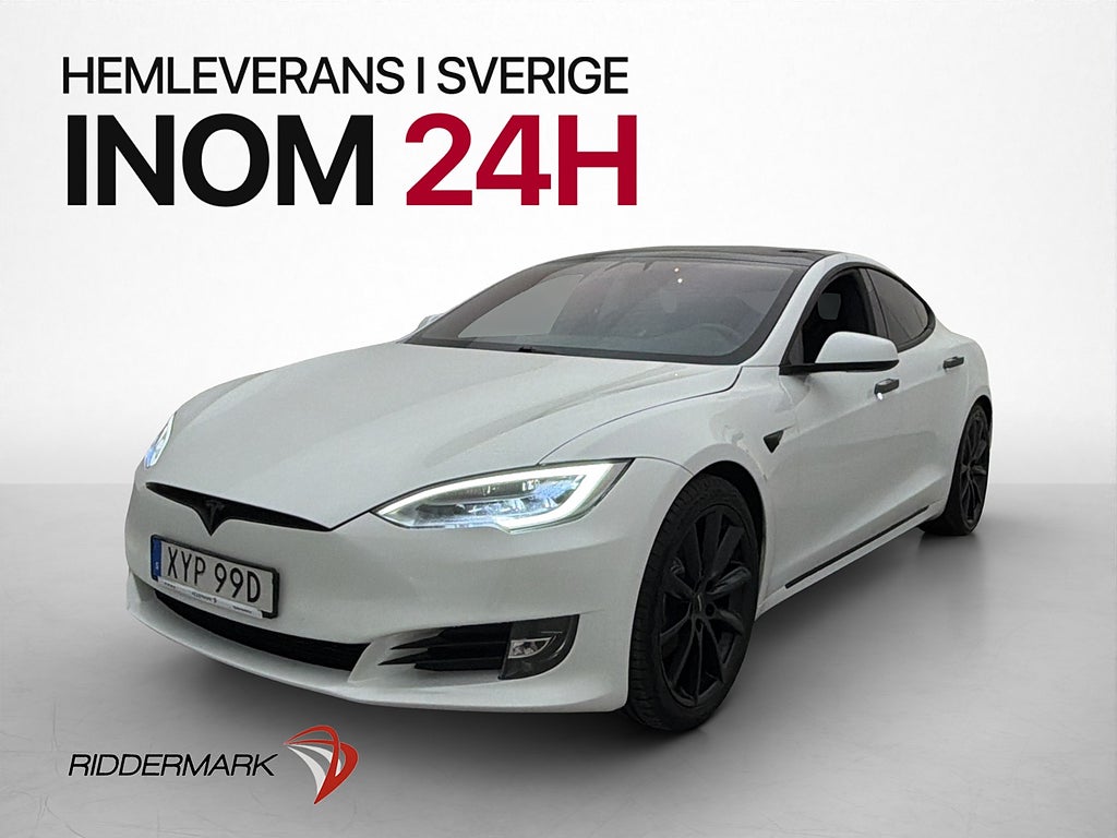Tesla Model S Long Range AWD Raven AP Pano Svensksåld MOMS