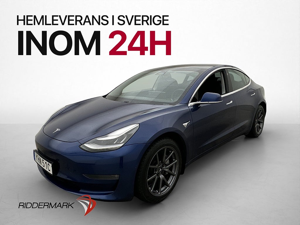 Tesla Model 3 Long Range AWD Skinn AP Pano Dragkrok 440hk
