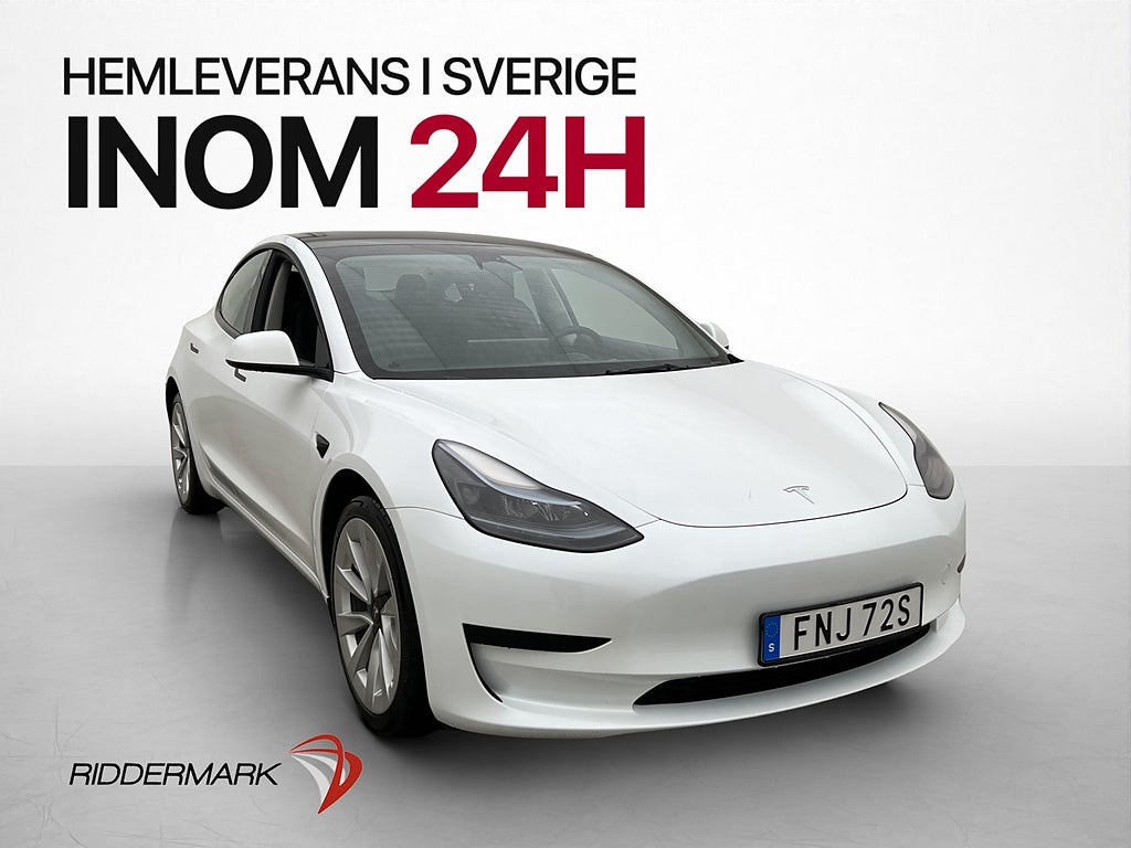 Tesla Model 3 Standard Range Värmare Autopilot Sv-Såld