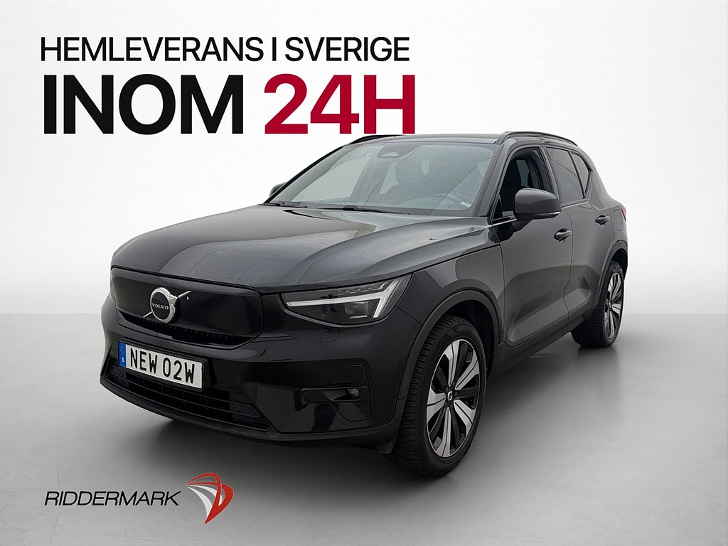 Volvo XC40 Recharge Plus Värmepump Kamera Rattvärme MOMS