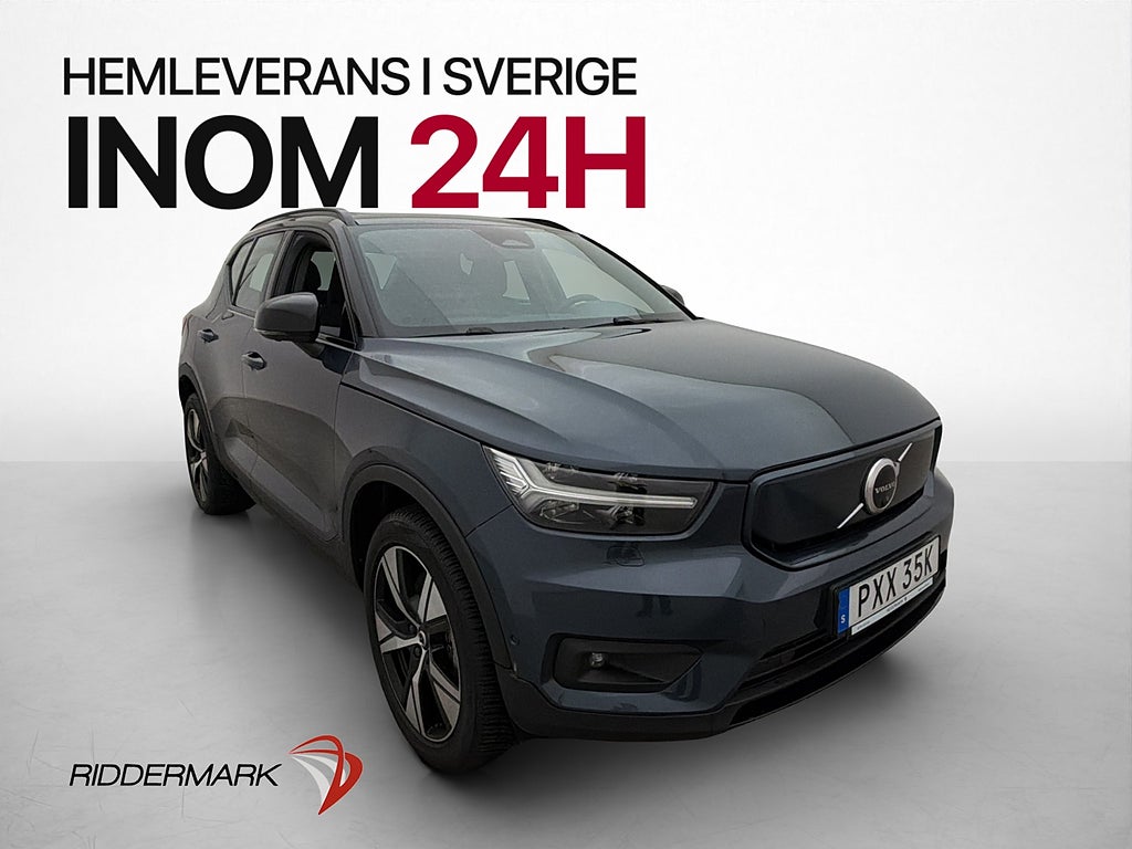 Volvo XC40 231hk Recharge Pro Värmare Pano H/K 360° Elstolar