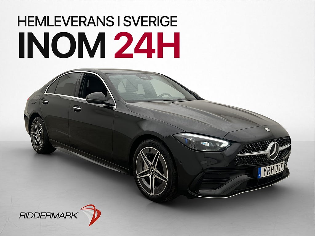 Mercedes-Benz C300 e 313hk AMG Värmare Dragkrok 360° MOMS