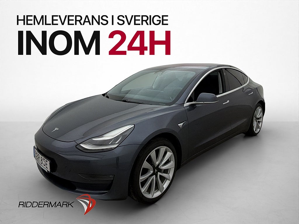 Tesla Model 3 Long Range AWD Autopilot Pano Skinn En Brukare